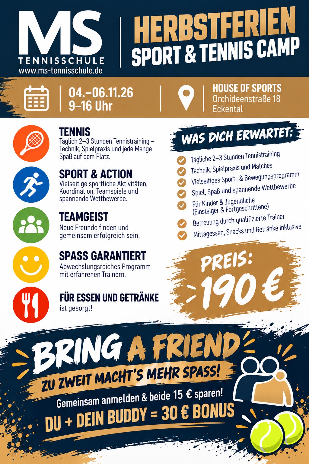 Herbstcamp 2026 Tennis